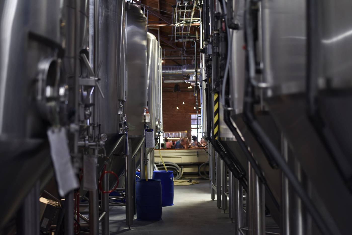 Craft beer brewery tanks