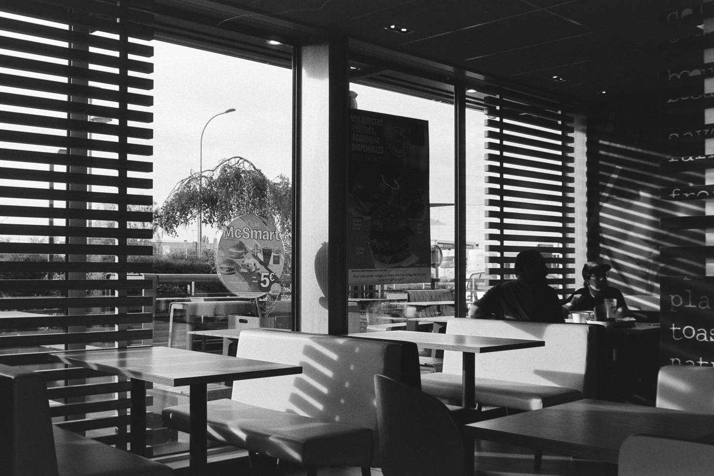 Fast food restaurant interior