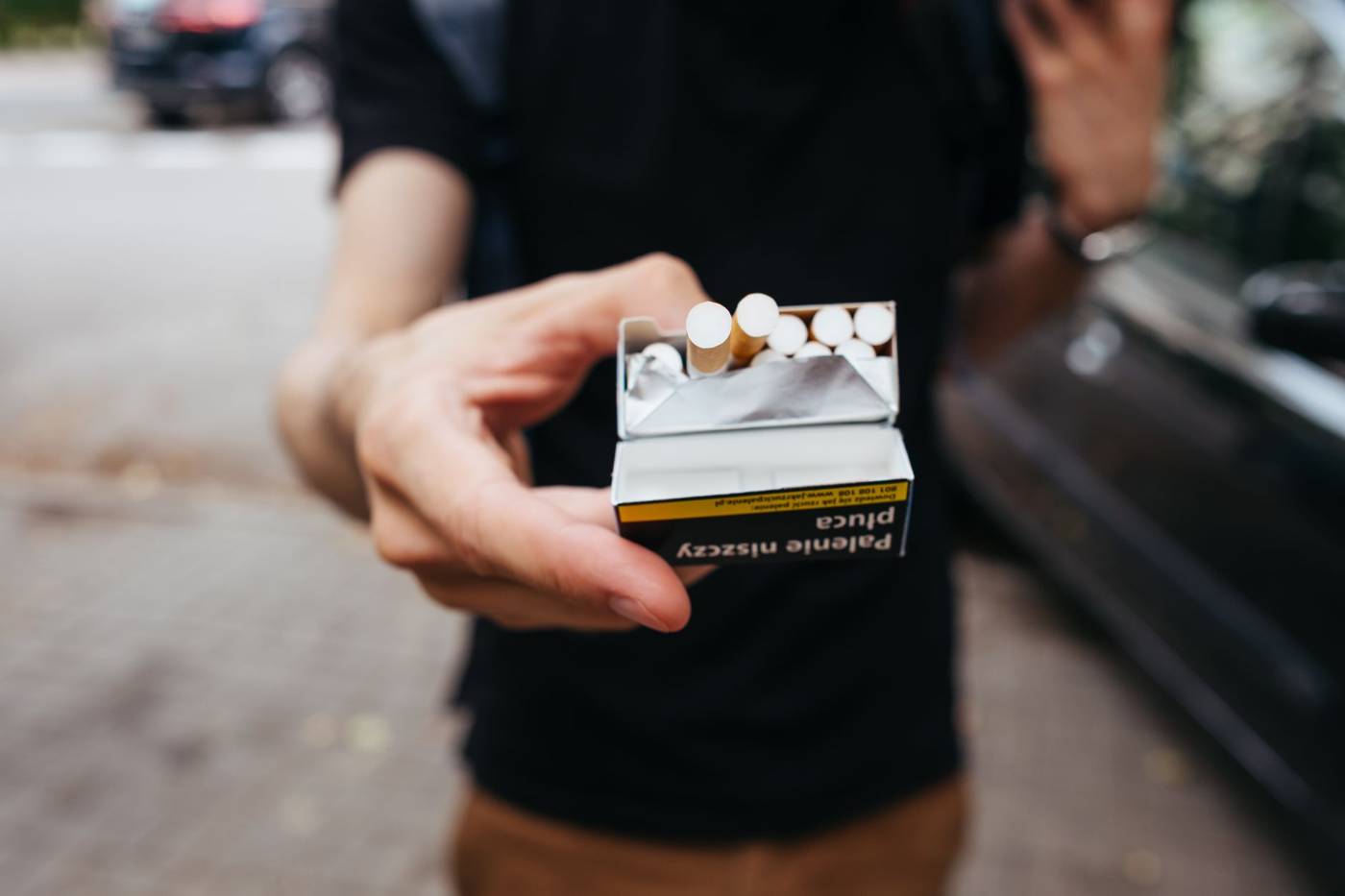 Marlboro cigarette pack closeup